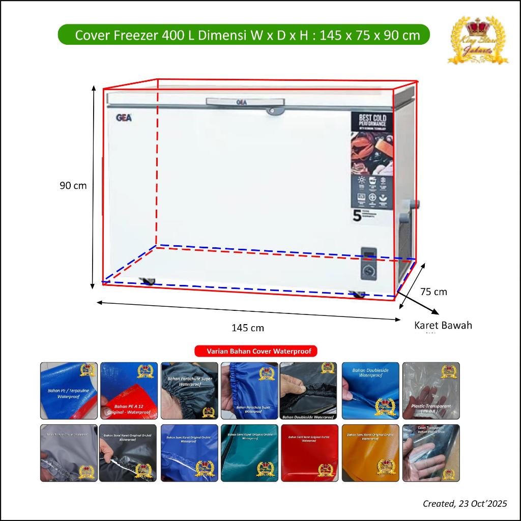 Cover Freezer GEA 400 L 145 x 75 x 90 cm
