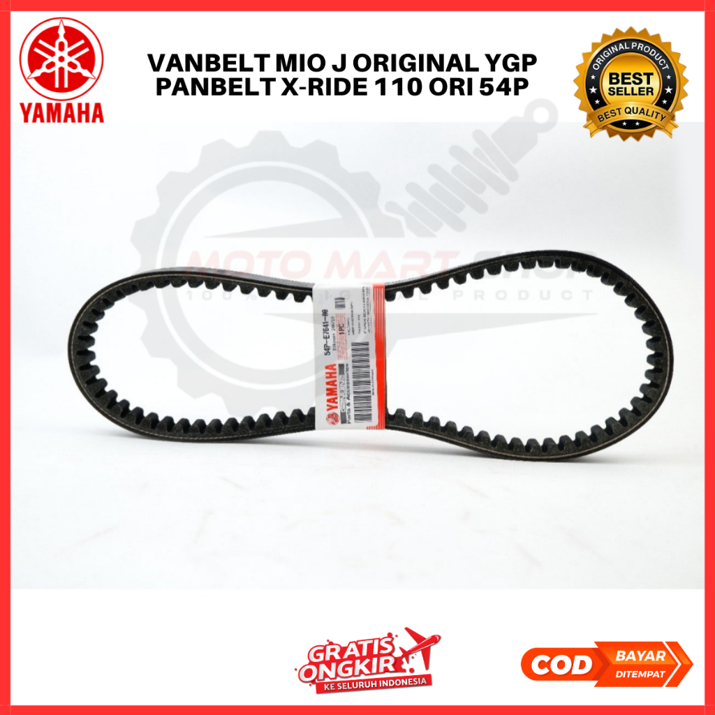 Vanbelt 54P Original Yamaha Mio J X-RIDE 110 V-Belt ORI Yamaha Mio J Fino fi 110 54P-E7641-00