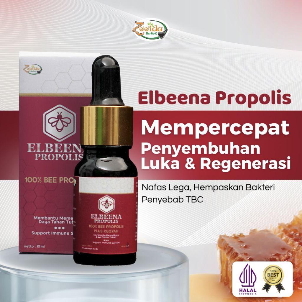 Zeeida Herbal | Elbeena Propolis Murni 100% Mengobati TBC Asma Bronchitis Sinusitis Batuk Sesak Nafa