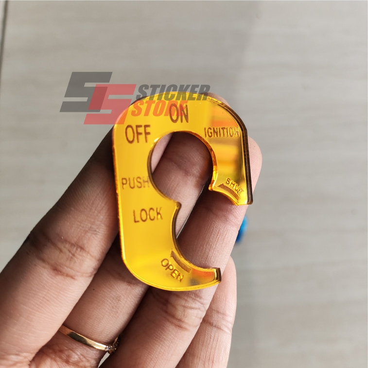 Sticker Emblem kunci Akrilik acrylic beat karbu, scoopy karbu, vario karbu, dan beat fi