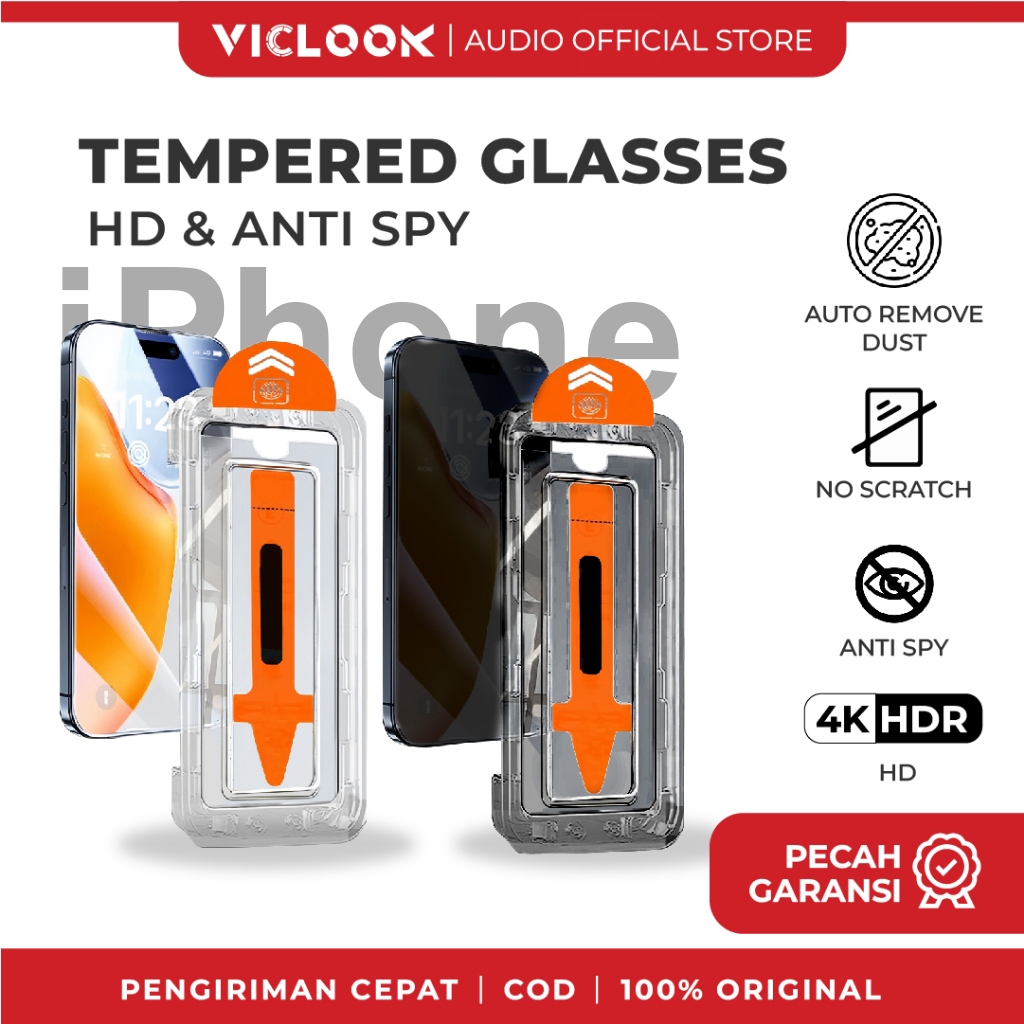 VICLOOK Privacy Glass iPhone 11-17