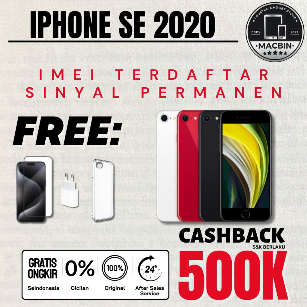 IBOX| iPhone SE 3 2022 / 2 2020 256GB 128GB 64GB Second