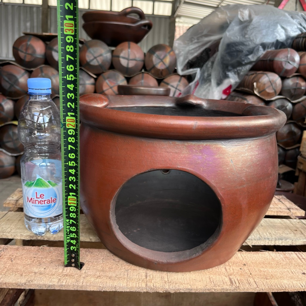 Tungku D30cm Keren Anglo Gerabah Tanah Liat Besar Jumbo