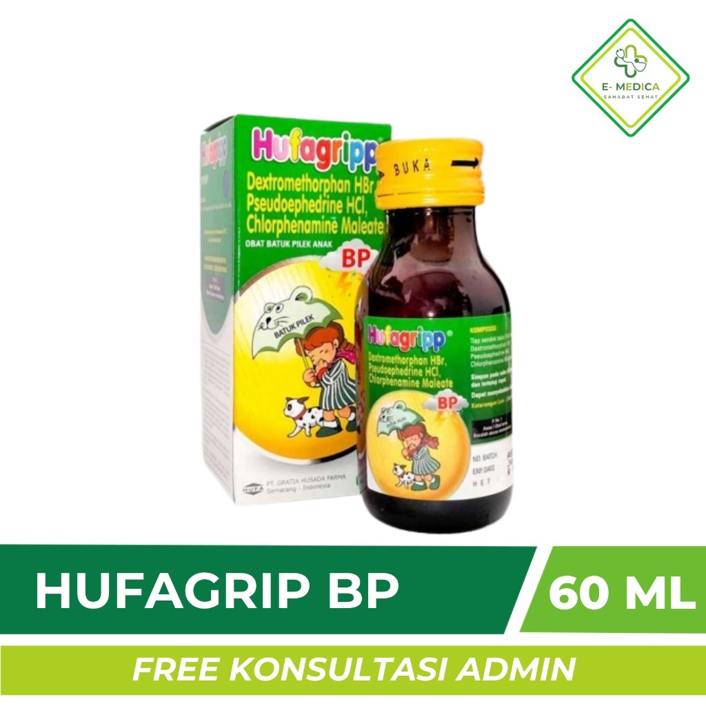 ⚡KILAT⚡ HUFAGRIP BATUK PILEK DAHAK 60 ML (BP BERDAHAK)