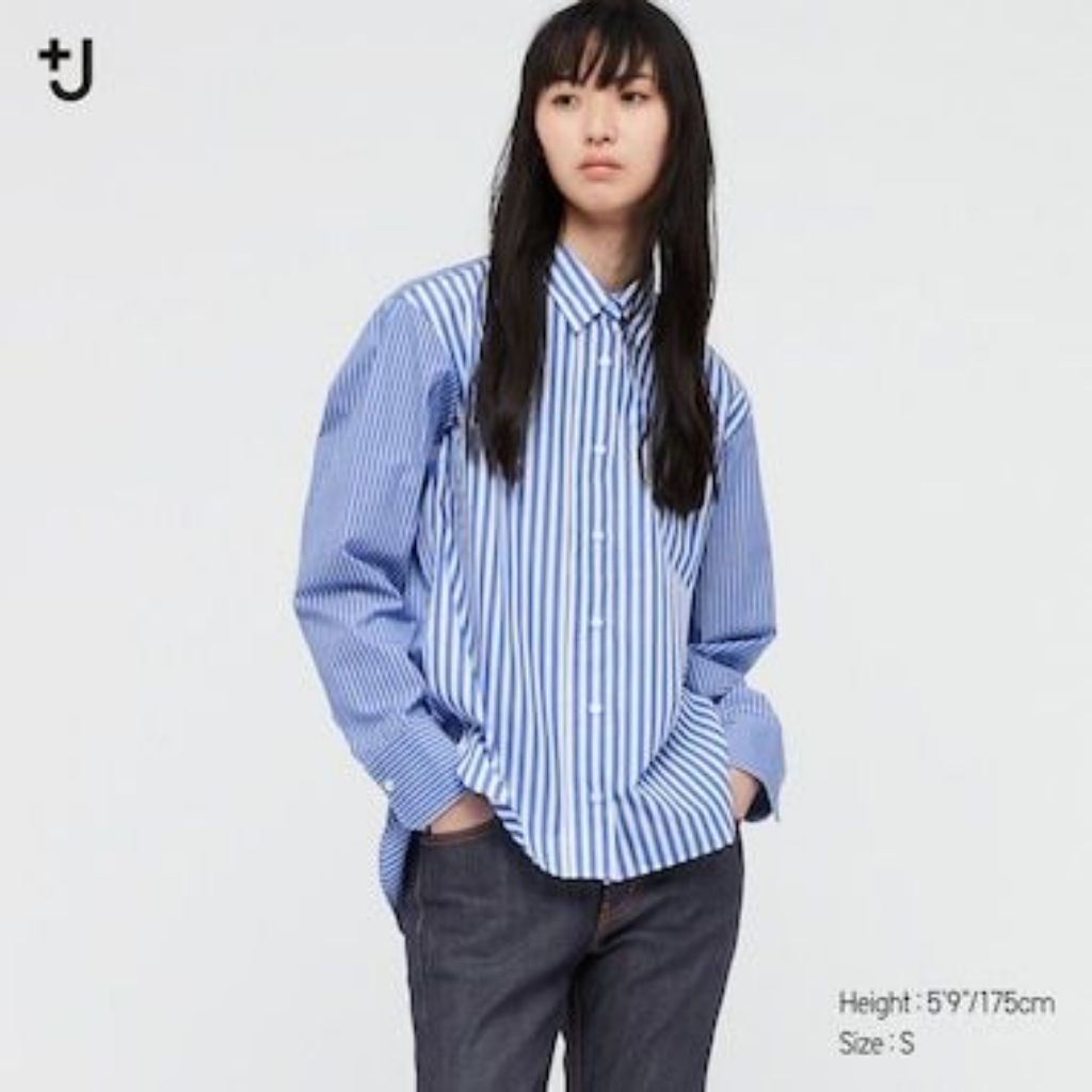 Un!qlo - Kemeja Katun Supima Lengan Panjang Premium Branded Sisa Export  | XS | Kode UNQ