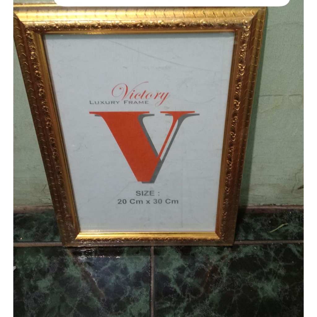 Bingkai foto A4 20x30 ukir kayu + kaca