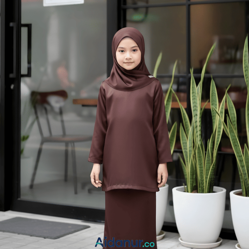 Set baju rok kurung melayu anak perempuan usia 2-12 th baju kurung malaysia riau bajus eragam sekola