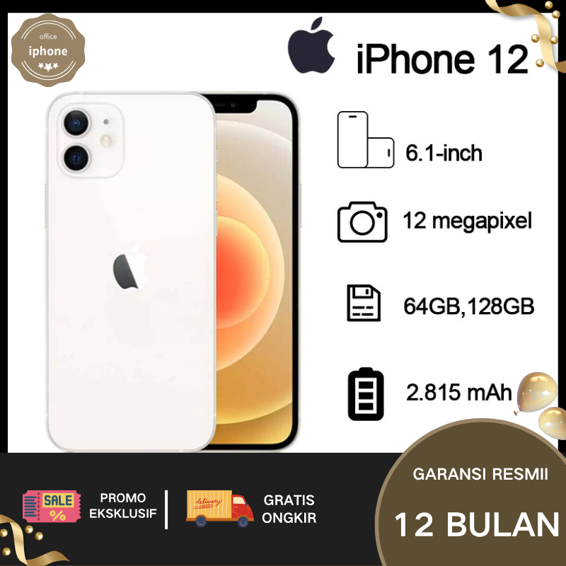 iPhone 12 100% Original Second  ALL SIM   IMEI terdaftar permanen Garansi 12 Bln IP Fullset