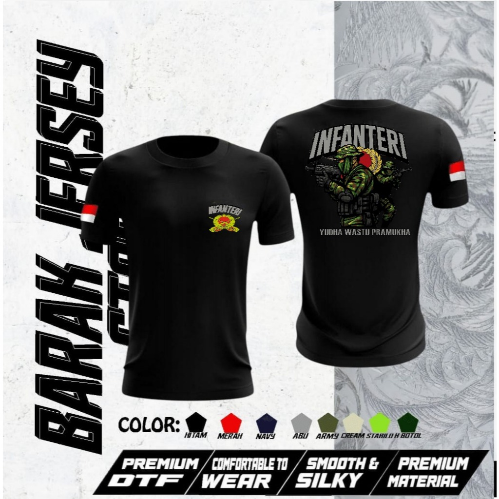 KAOS JERSEY TACTICAL COSTUM | LENGAN PENDEK |KAOS DYRIFIT MILANO|JERSEY INFANTERI |LENGAN PANJANG