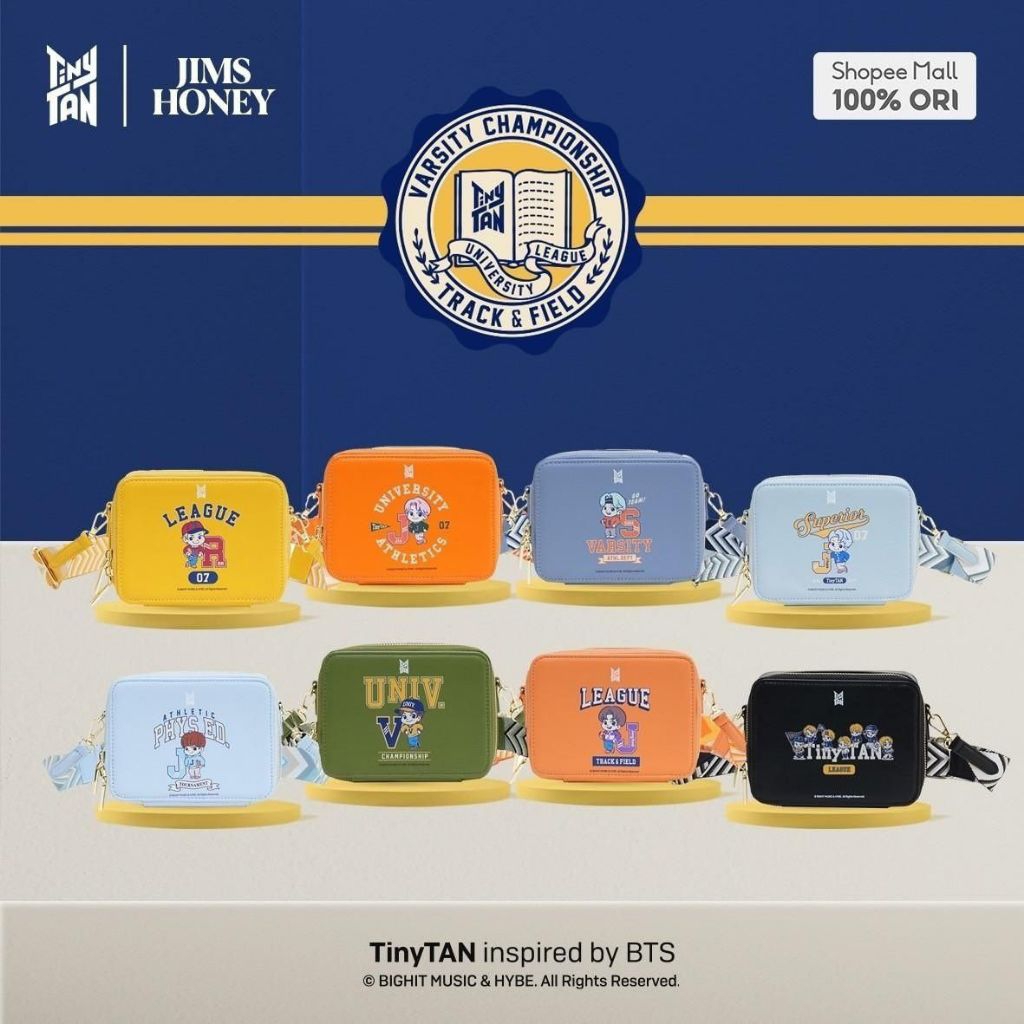 League Series TinyTAN | JIMS HONEY Tas Selempang Wanita Merchandise BTS