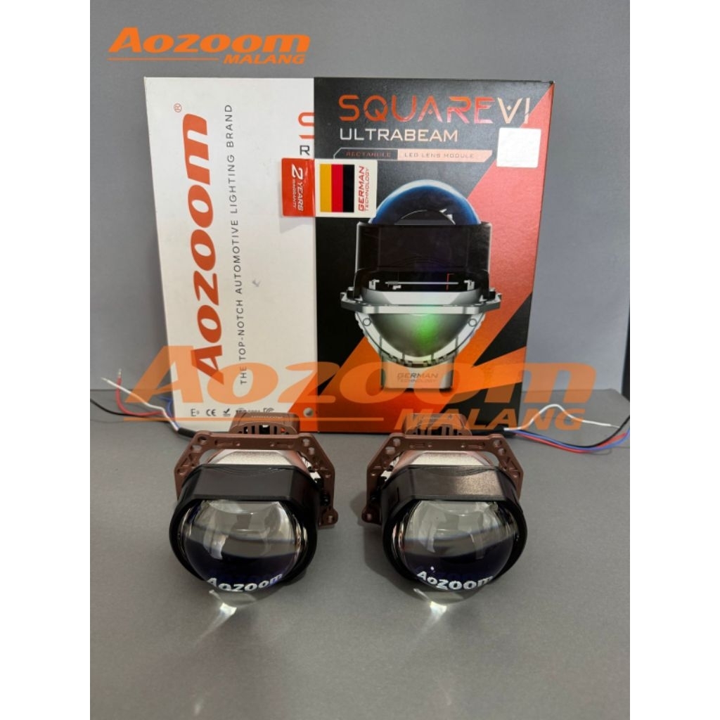 aozoom Square VI Proyektor Lampu LED Mobil
