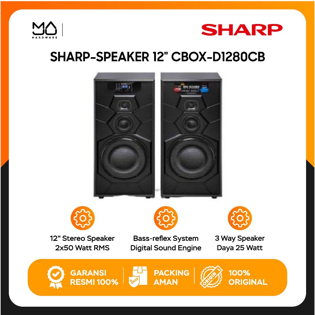 SHARP Speaker Aktif CBOX-D1280CB - Garansi Resmi