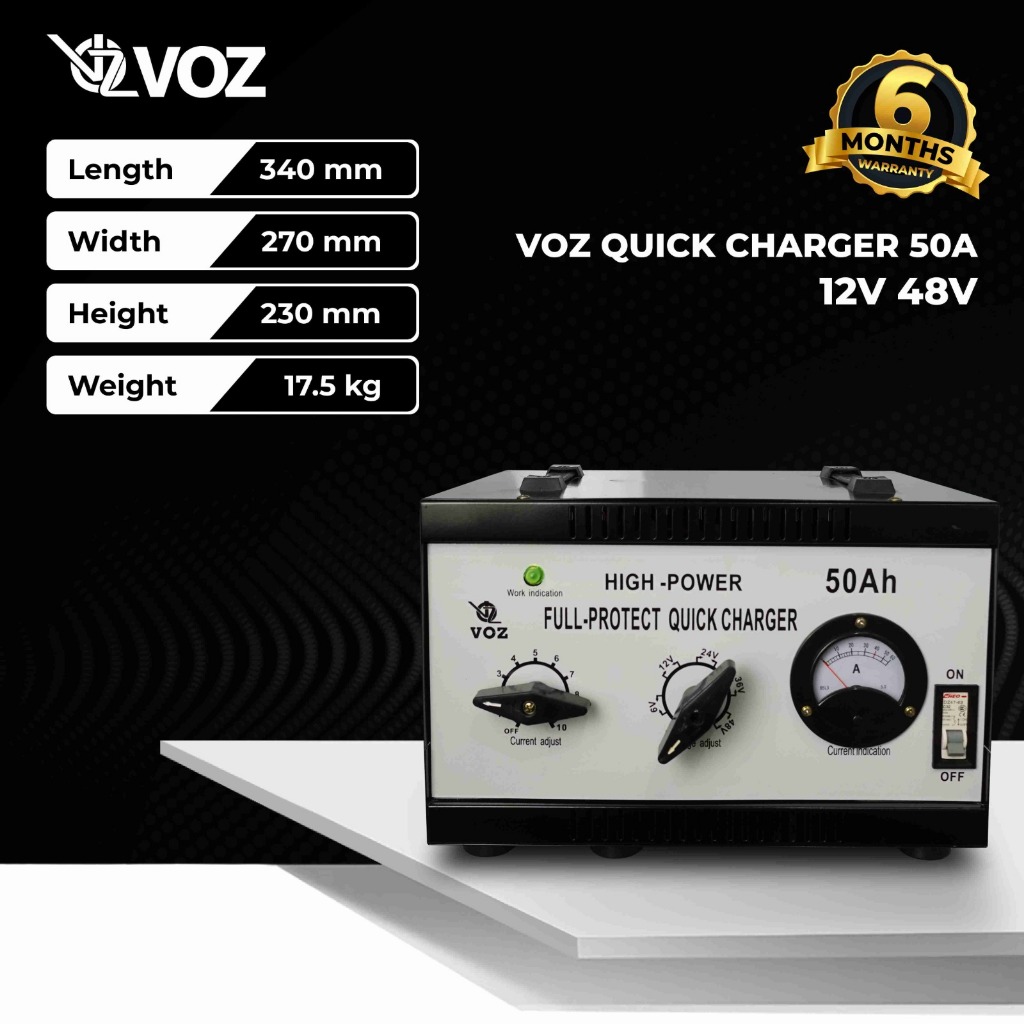 Voz Quick Charger Aki 50A | Charger Aki Mobil |Charger Solar Cell