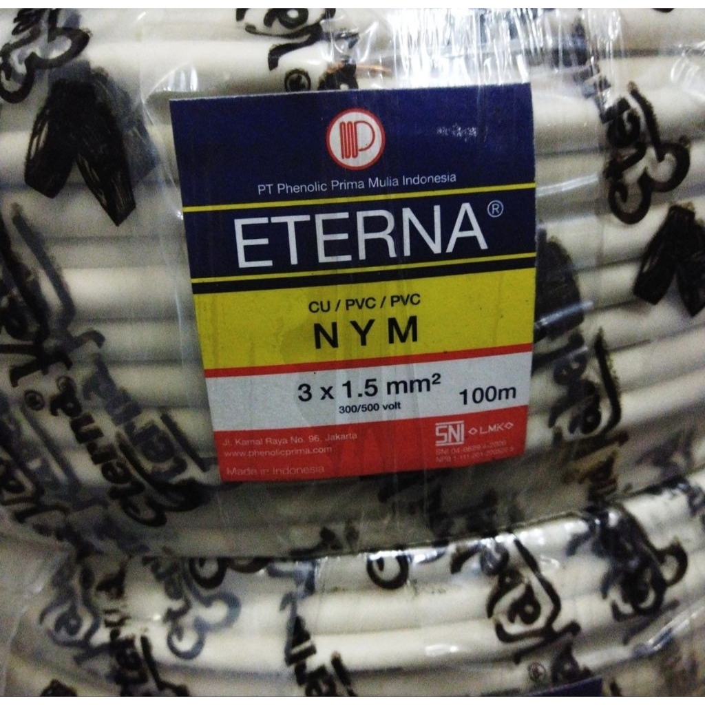 Kabel Eterna Nym 3x1,5mm 100 Meter
