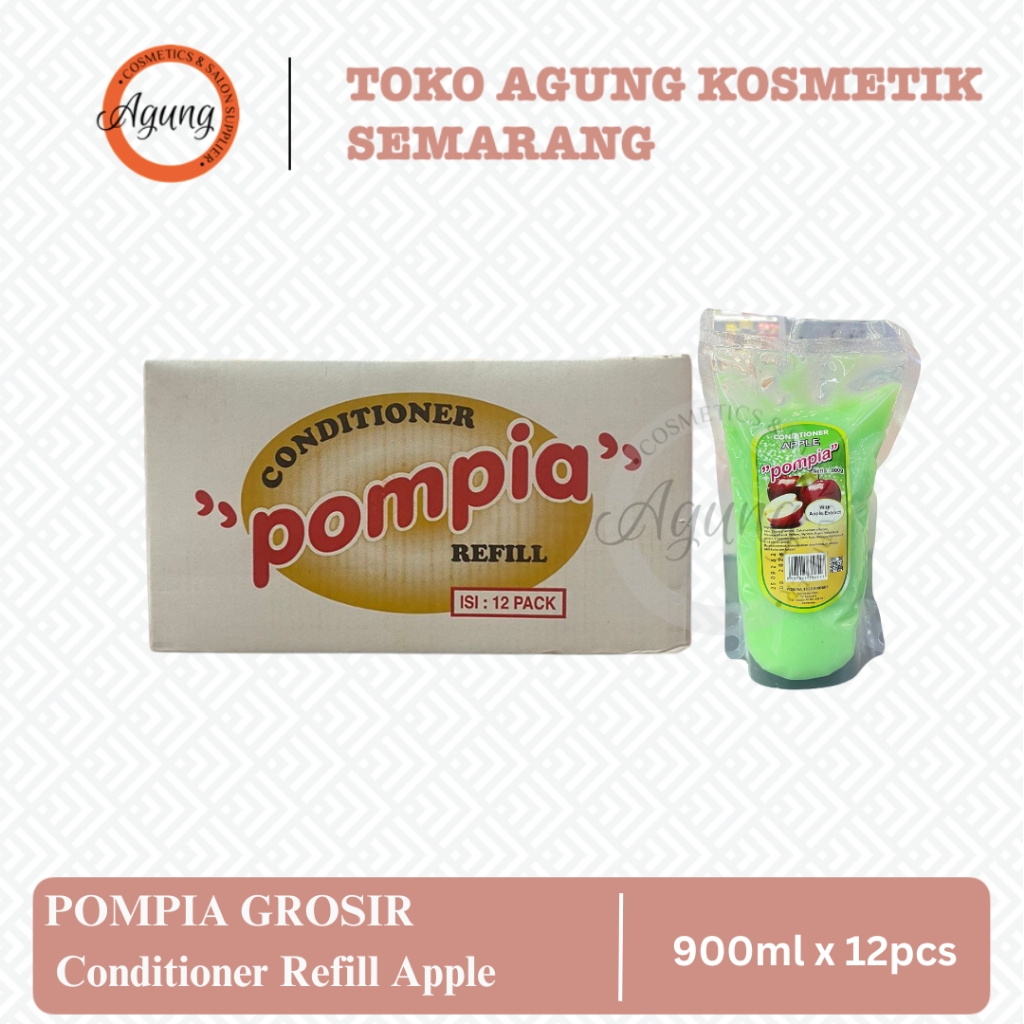 AGUNGSMG - POMPIA GROSIR Conditioner Refill Apple 900ml x 12pcs