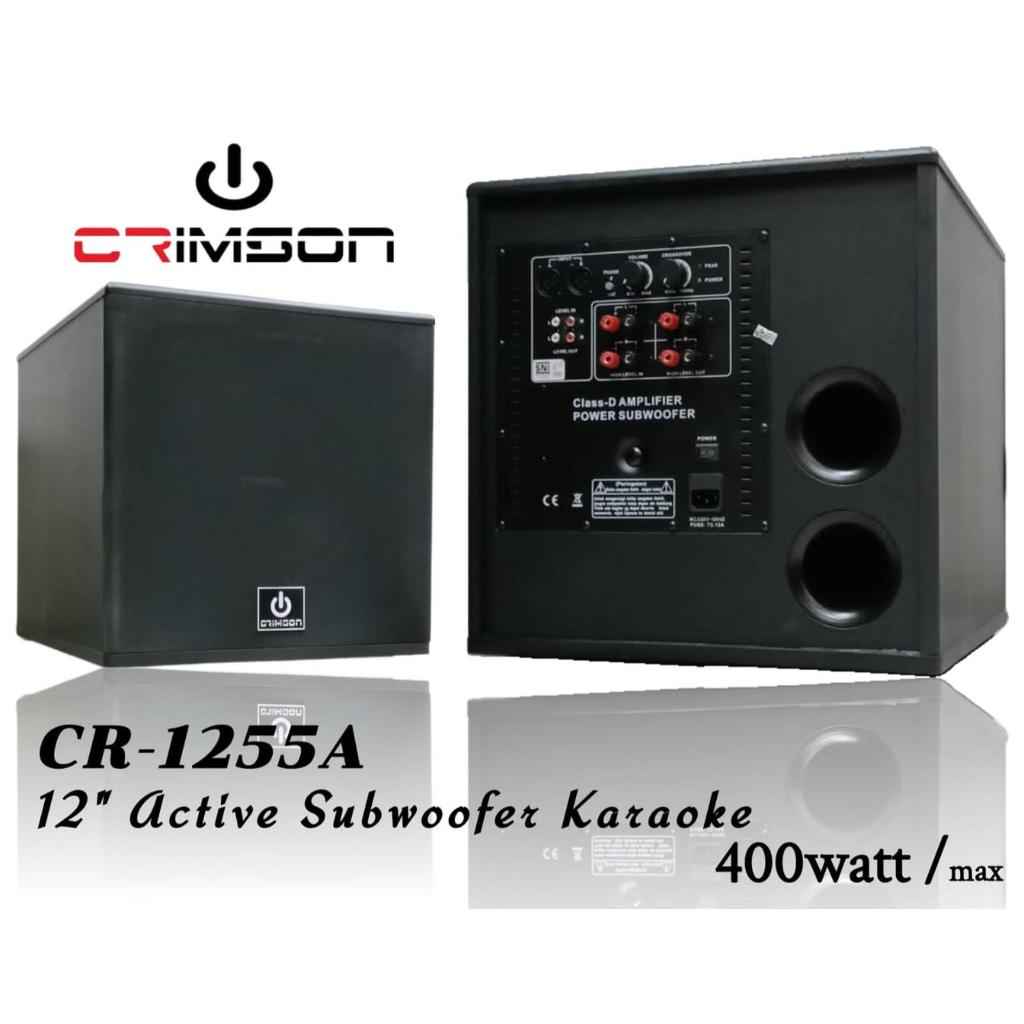 SUBWOOFER AKTIF CRIMSON CR-1255 A SPEAKER 12 Inch SUPER BASS Home Theater Karaoke Bass Box