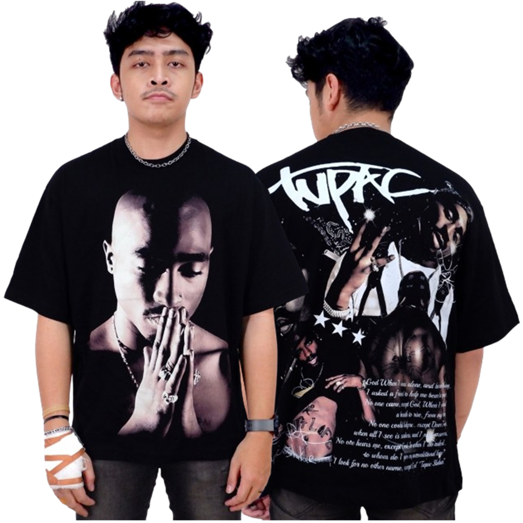 TUPAC SHAKUR American Rapper T-shirt Music Bootleg Vintage Oversize