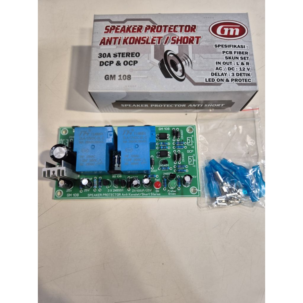 KIT SPEAKER PROTEKTOR ANTI KONSLET STREO GM 108