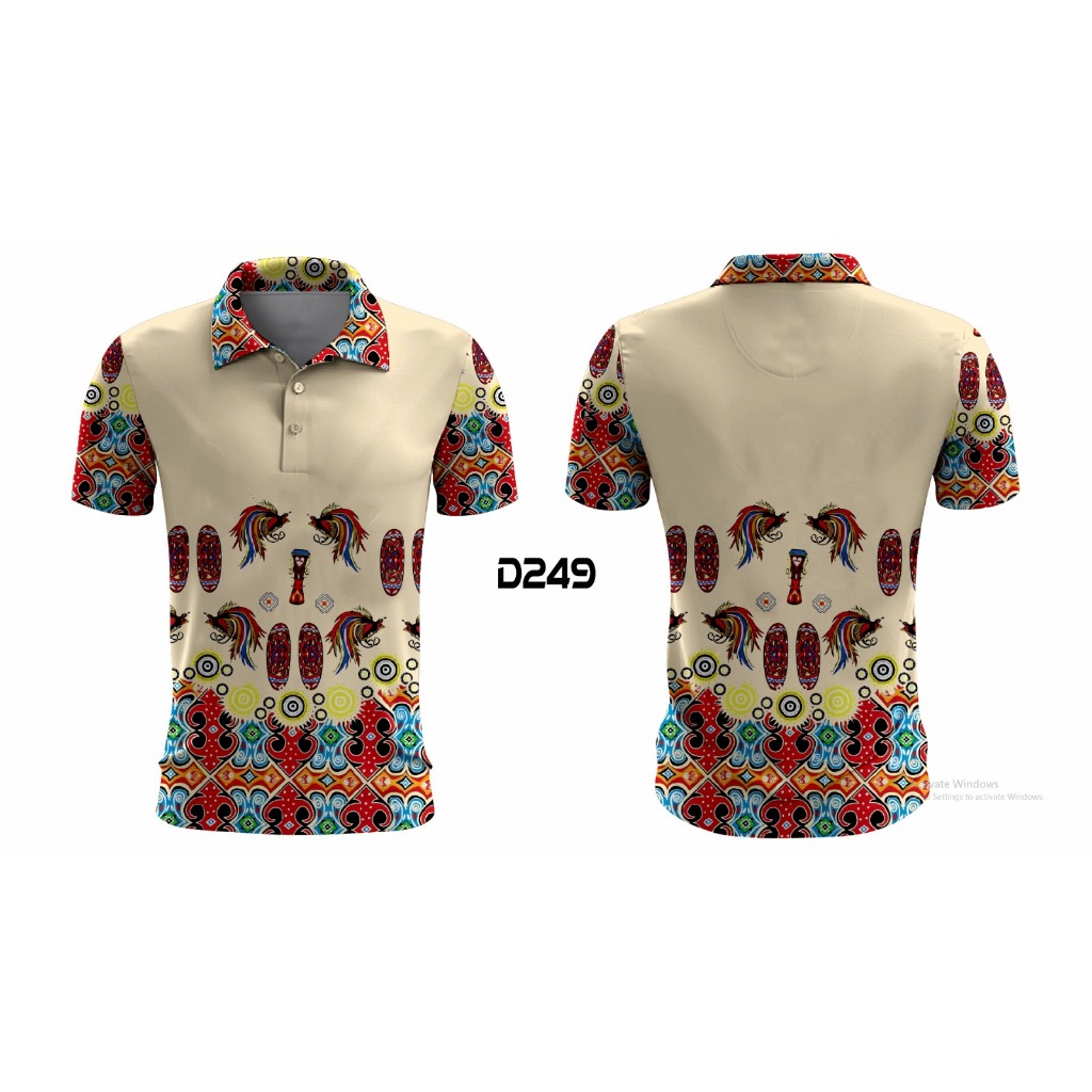 KAOS JERSEY KERAH POLO EDISI BATIK KHAS MORIF PAPUA FULL PRINTING KUALITAS PREMIUM