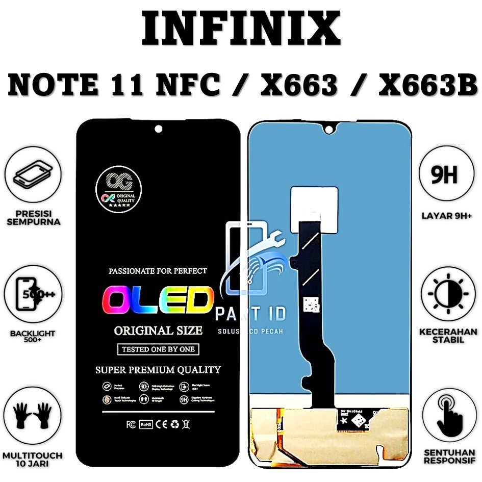 LCD TOUCHSCREEN INFINIX NOTE 11 NFC / X663 / X663B FULLSET COMPTELE ORIGINAL