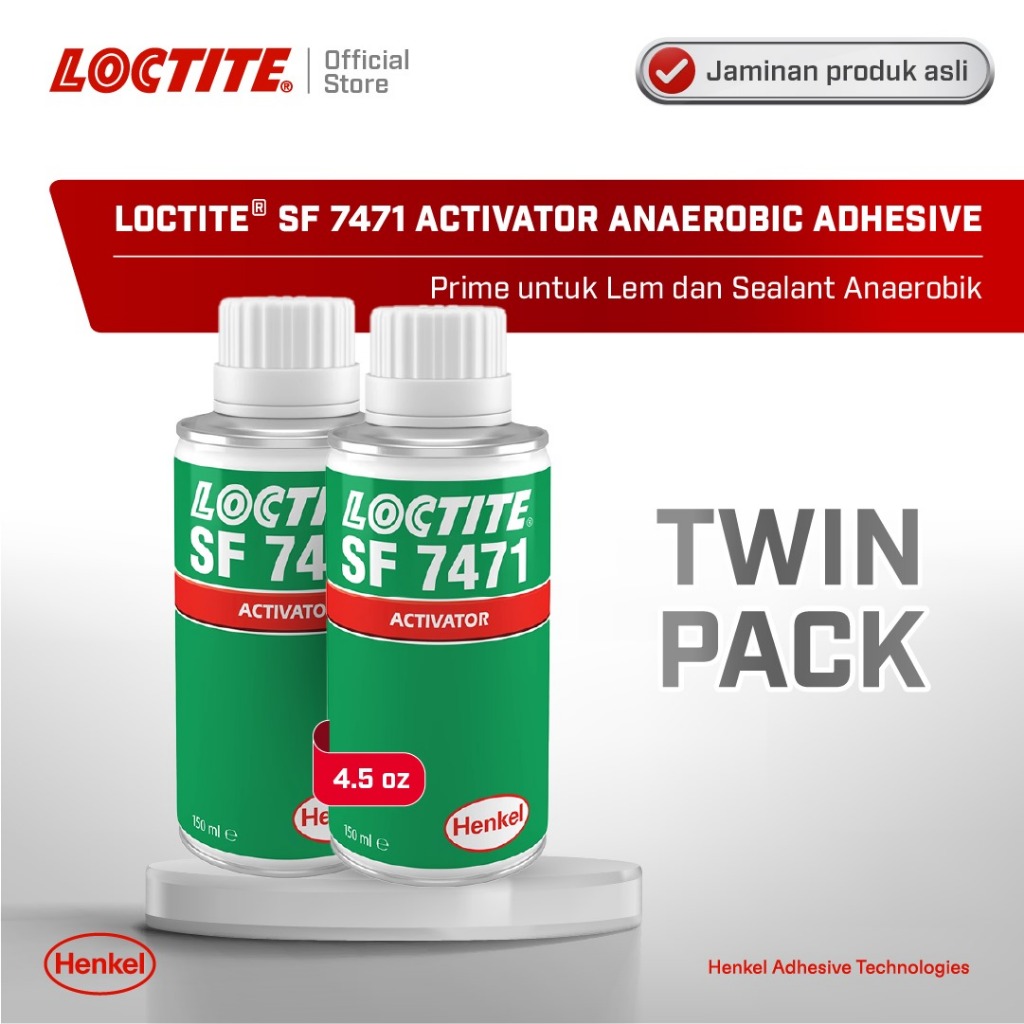 Henkel LOCTITE SF 7471 Primer Lem dan Sealant Anaerobik 4.5 oz Twin Pack