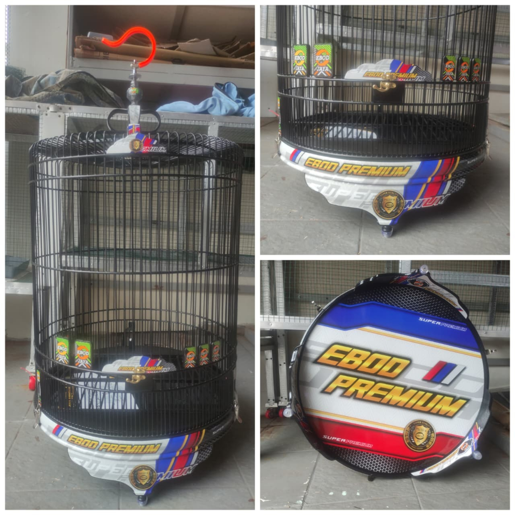 Sangkar Murai No2 Ebod Jaya Pvc Decal Klem Koper Merah Putih