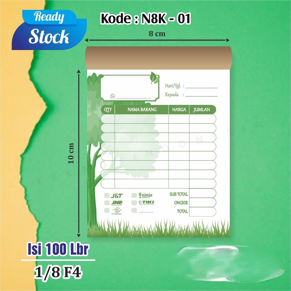 NOTA OLSHOP READY STOCK 1 PLY MURAH - NOTA OLSHOP KOSONGAN KODE N8K 01
