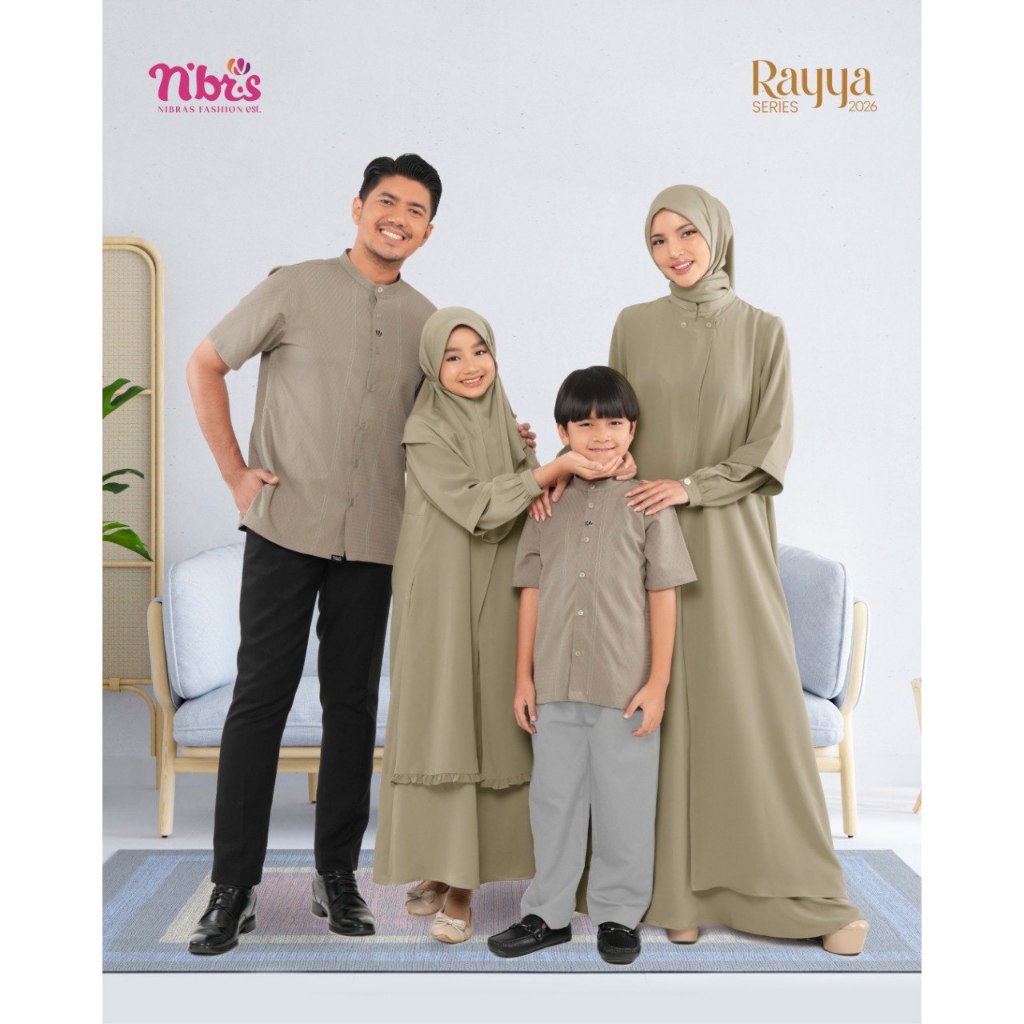 SARIMBIT NIBRAS 2026 DIARAYYAKU LYDIA BROWN COUPLE SERAGAM KELUARGA FAMILY SERIES GAMIS IBU DAN ANAK