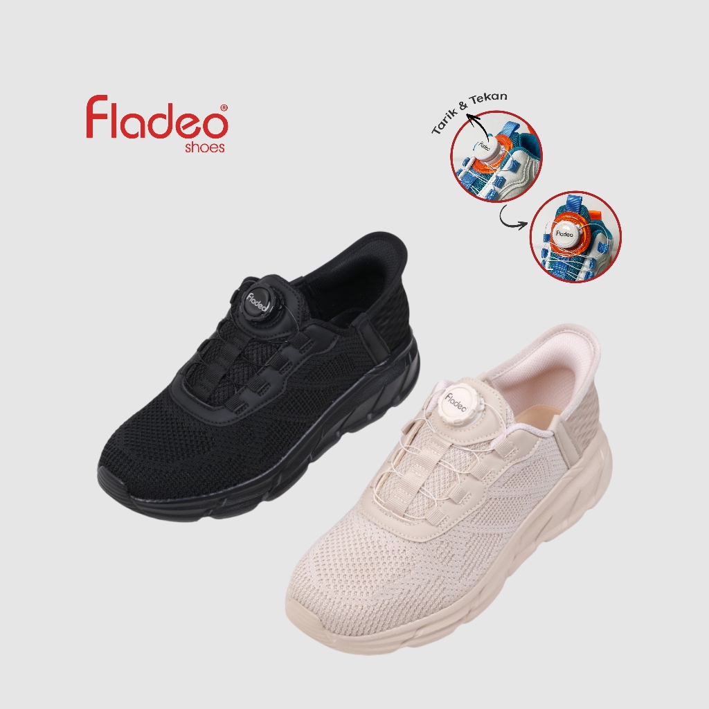 Fladeo J25/MSS256-1ON/Sepatu Sneakers Tali Pria [ Sneakers Shoes ]