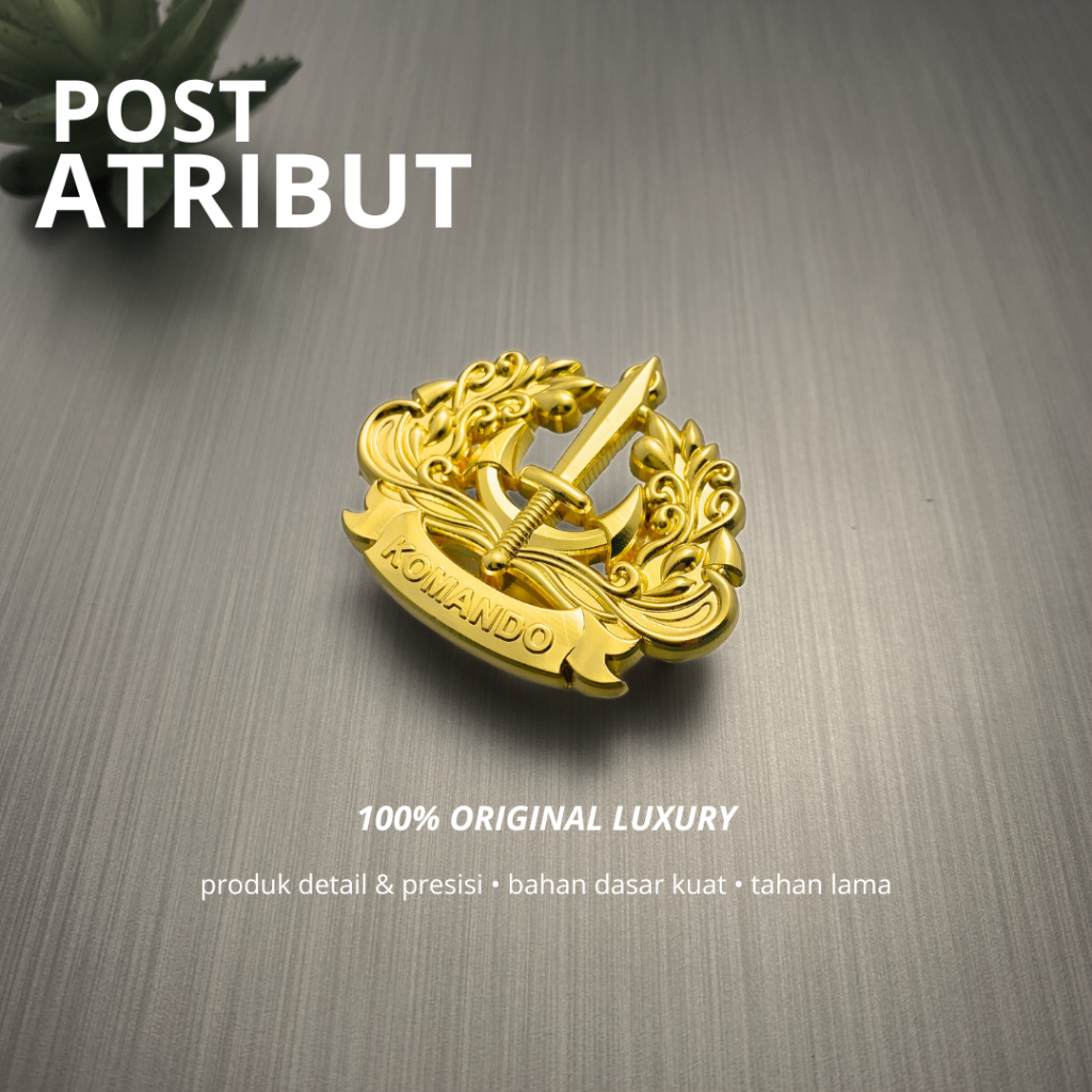 100% LUXURY Brevet Diko Komando TNI AL / Pin Diko Komando TNI AL Luxury / Pin Luxury / Brevet Luxury