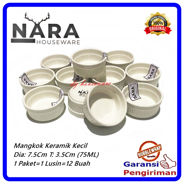 Mangkok Keramik Kecil Mangkok Cuka Mangkuk Cuko Putih Polos ( Harga 1 Lusin )