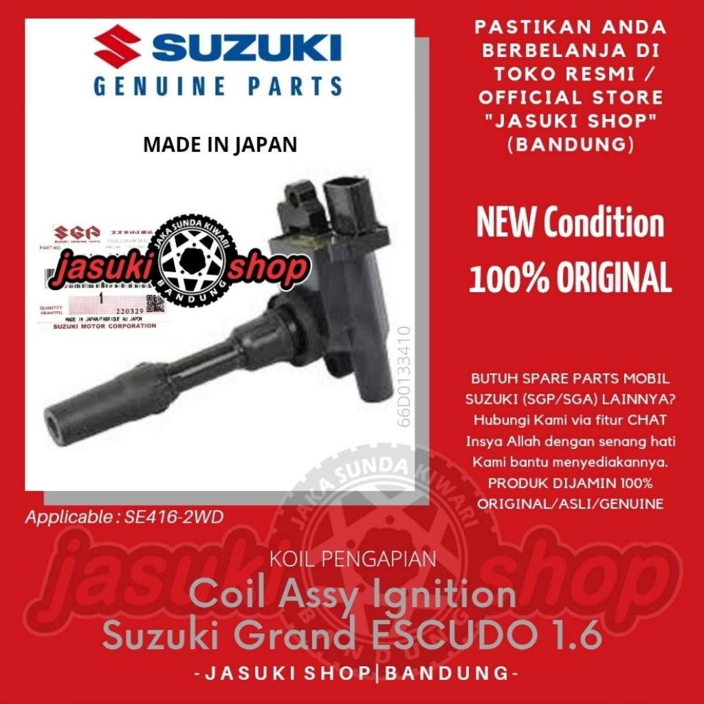 Coil Assy Ignition Koil Suzuki Grand Escudo 1.6 1600 Cc Kapsul Asli Ori Original SGP