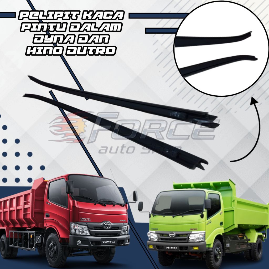 Karet Pelipit Kaca Pintu Dalam Toyota Dyna Hino Dutro