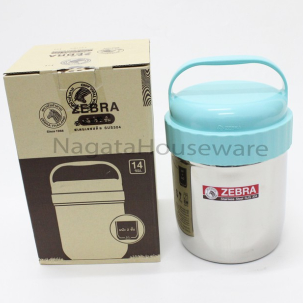 Rantang Tunggal Stainless / Rantang Zebra / Rantang Double Wall Loop Handle Pot 14cm 151124 Zebra