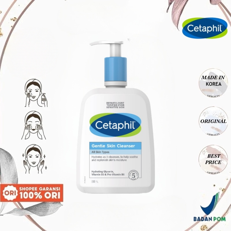 Cetaphil Cleanser 500ml Niacinamide Glycerin,Cetaphil Gentle Skin Cleanser 500ml - Pembersih Wajah L