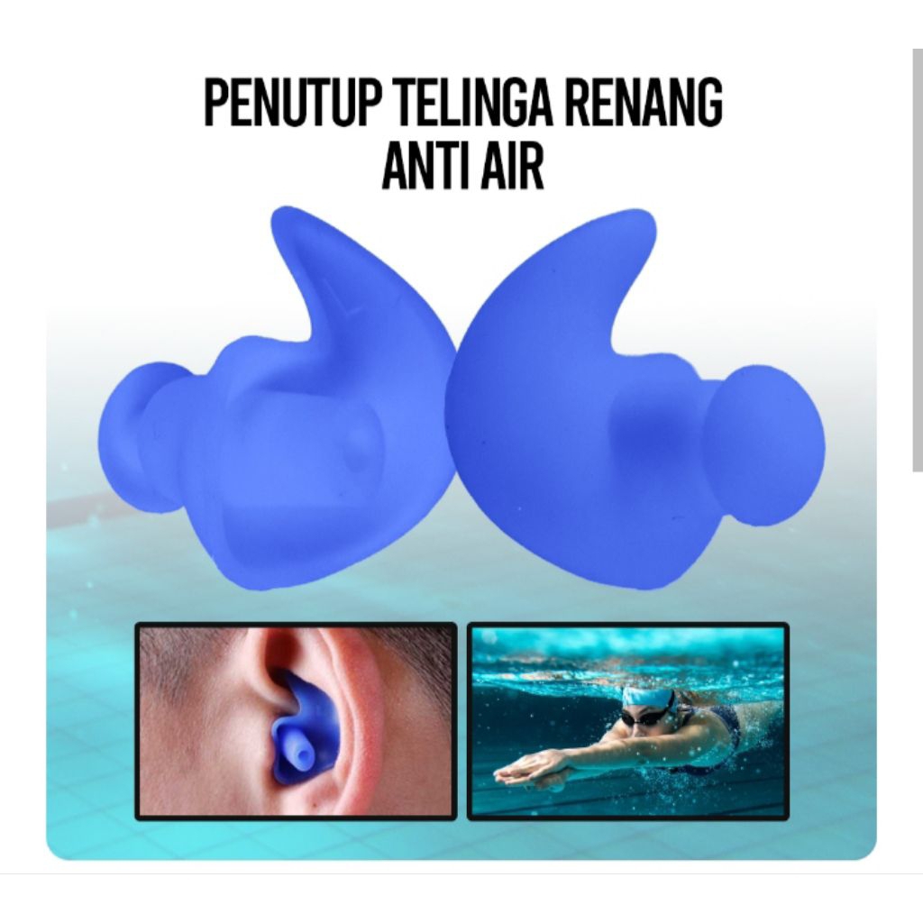 penutup telinga saat renang / earplug renang / pelindung telinga saat renang
