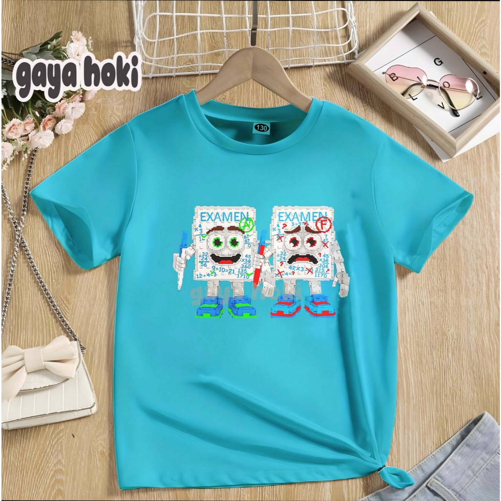 [FREE NAMA] Baju Kaos Anak Gambar Anomali Brainrot Examen Steal A Brainrot Bahan Premium Unisex Cott