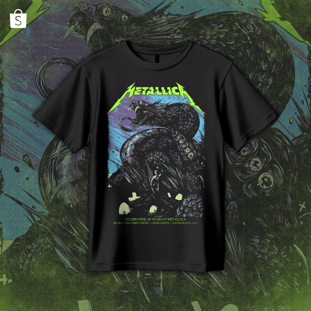 KAOS BAND METALLICA - 40TH ANNIVERSARY - BAJU DISTRO PRIA / UNISEX - COTTON COMBED 24S / COTTON COMB