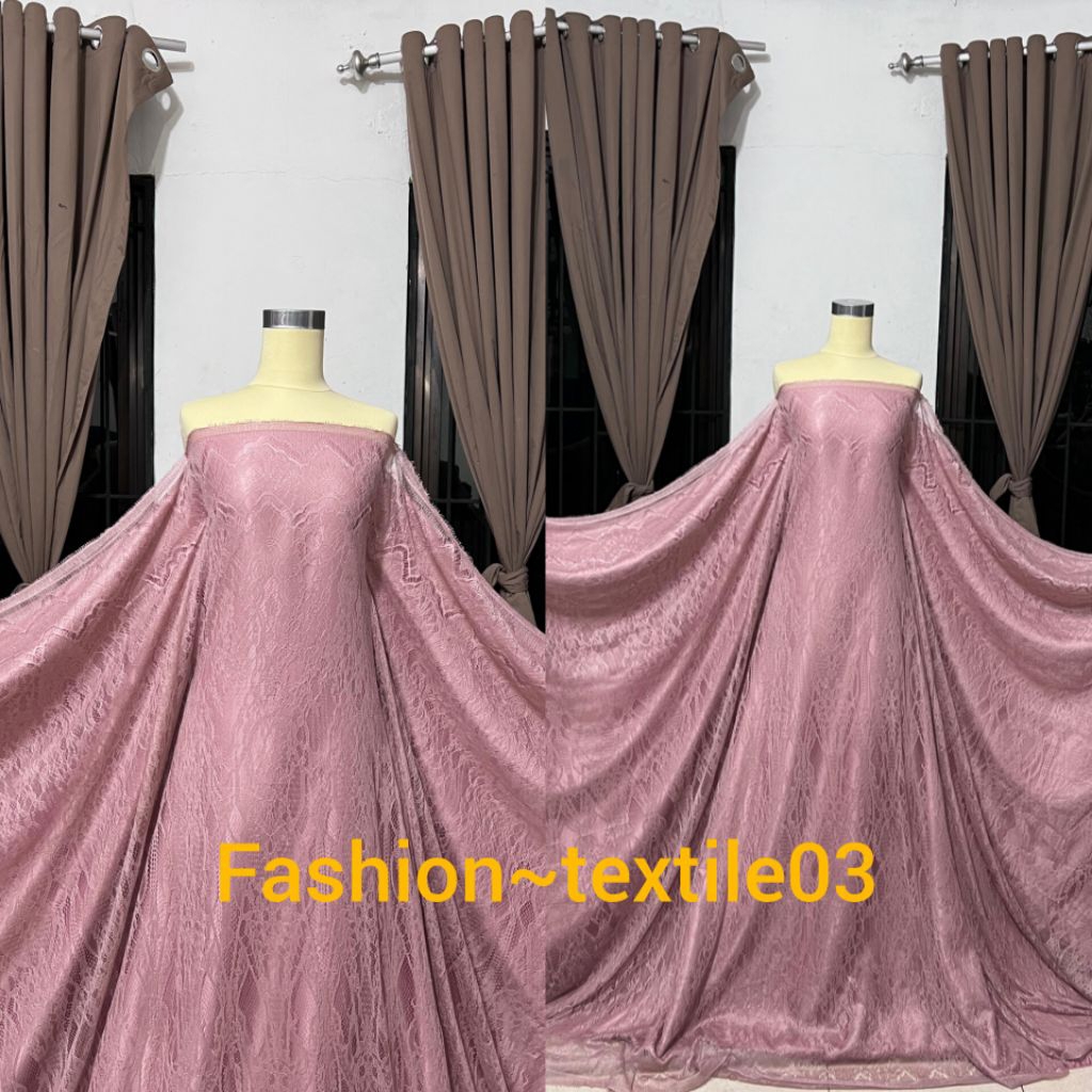 Kain Brokat Chantily / Kain Brokat Panel Chantily Lace / Bahan Brokat Kebaya