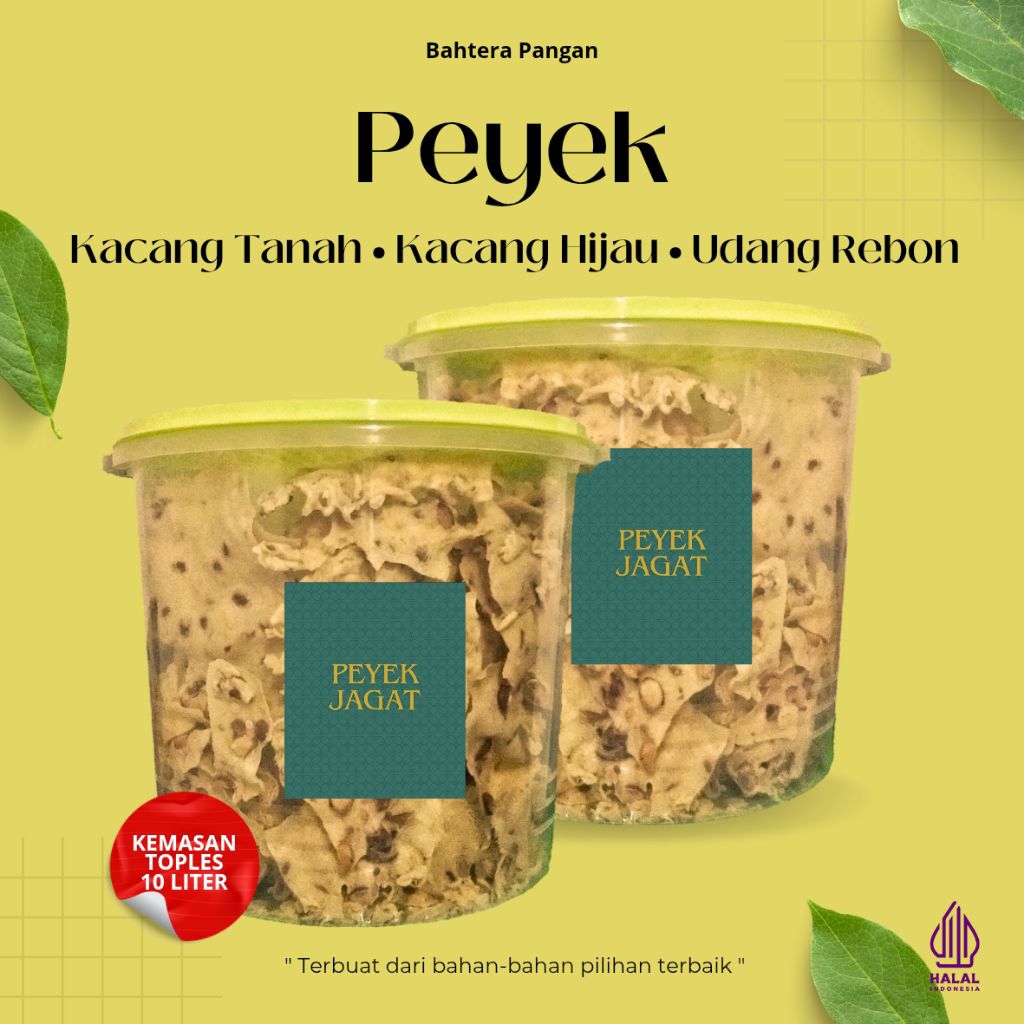 Peyek Jagat - Peyek toping kacang tanah kacang hijau udang rebon cemilan enak gurih sehat murah jaka