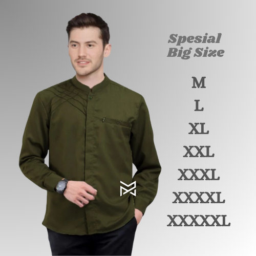 Baju Koko Jumbo Pria Size Lengan Panjang M L XL XXL XXXL XXXXL XXXXXL House Koko Motif MARVEL