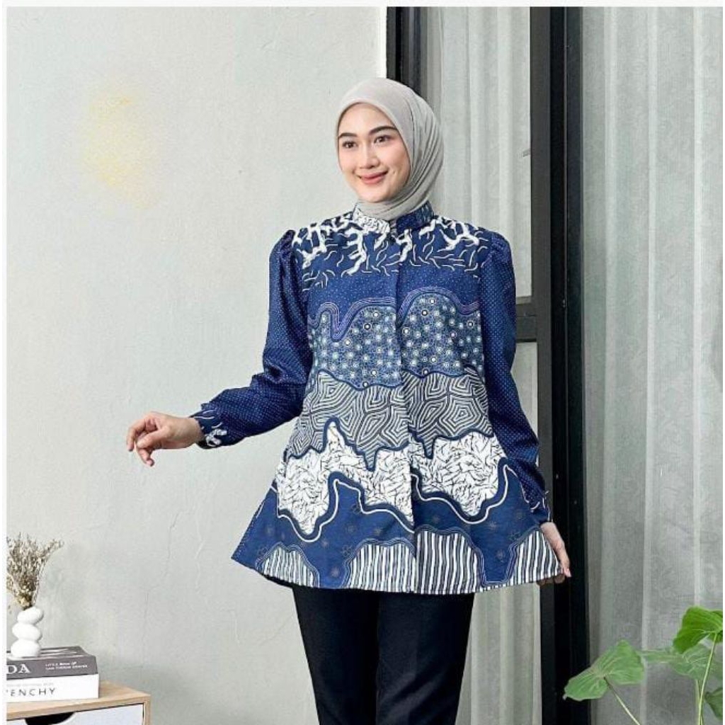 Blouse Batik Wanita Atasan Batik Wanita Seragam Batik Seragam Kantor