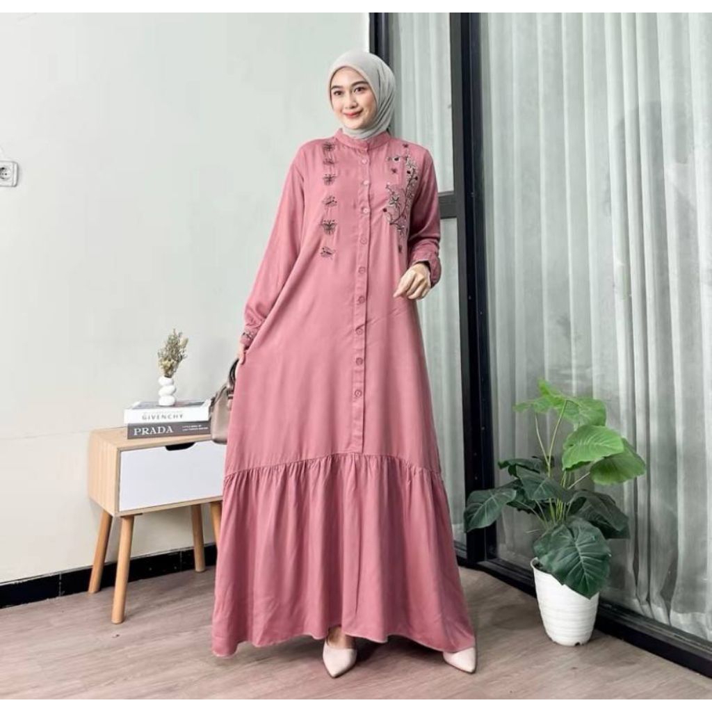 GAMIS MOZA MAXY BAHAN RAYON TWILL PREMIUM TERKINI