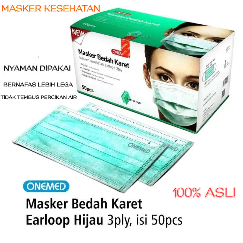 Masker Earloop ONEMED 3PLY / Masker ONEMED Karet / Masker Earloop ONEMED