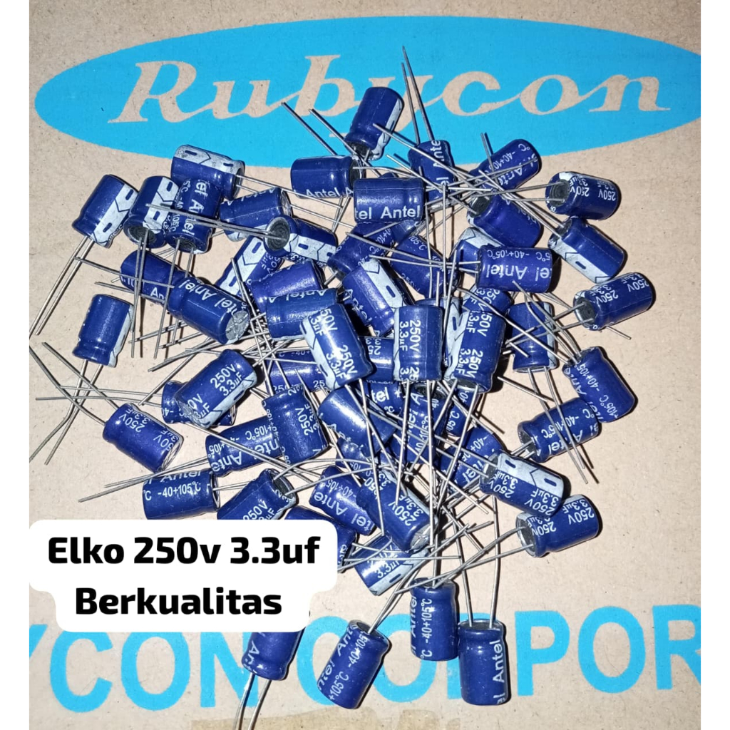 ELKO 250V 3.3UF ELCO 3.3UF 250V BERKUALITAS ORIGINAL