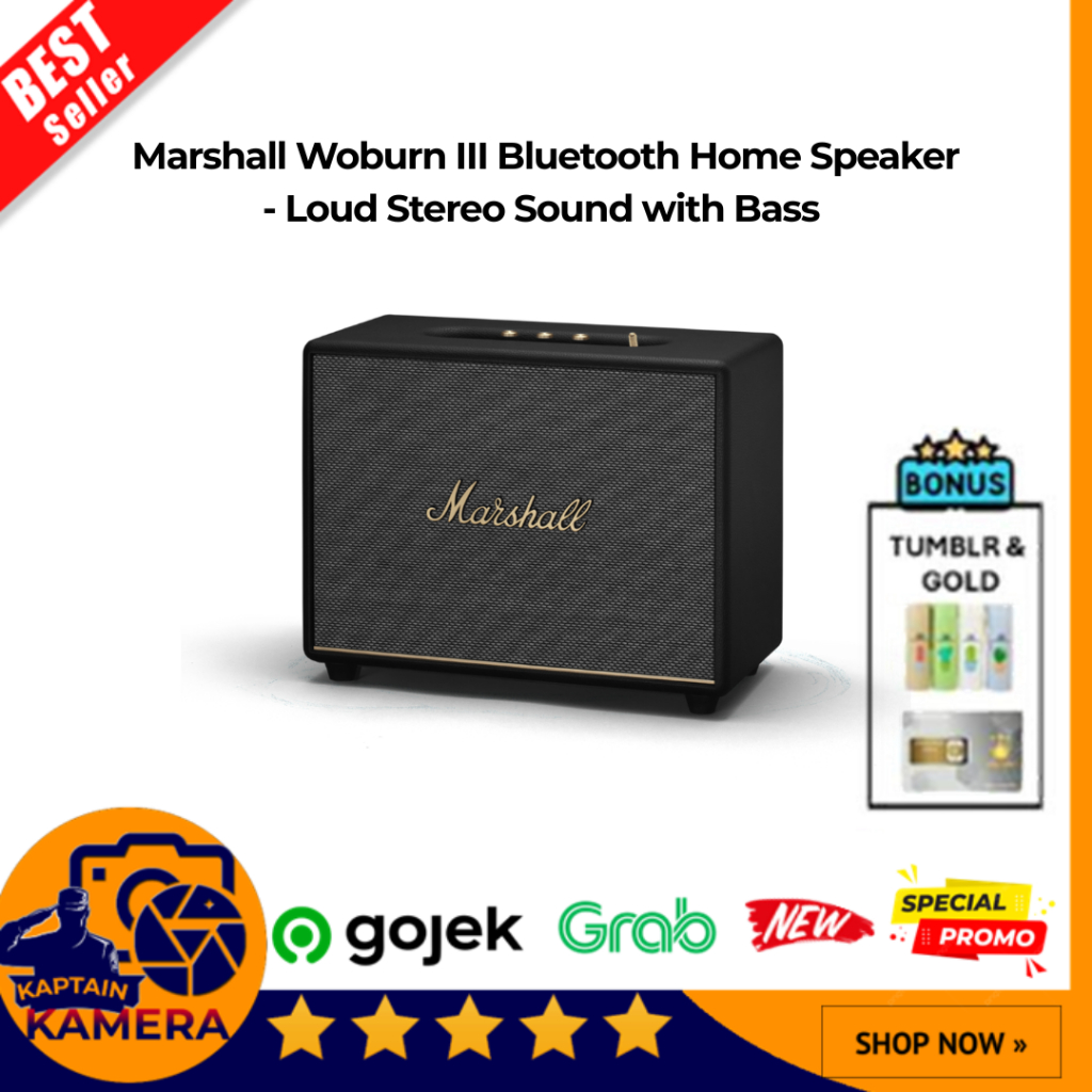 Marshall Woburn III Wireless Bluetooth Speaker - Original Speaker BERGARANSI