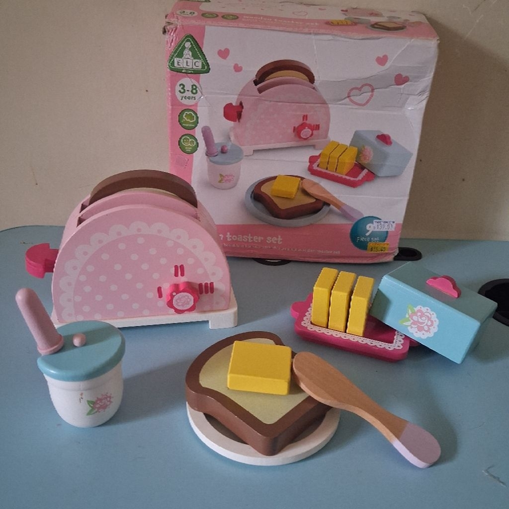 PRELOVED - ELC : Wooden Toaster Set (Masakan Kayu)