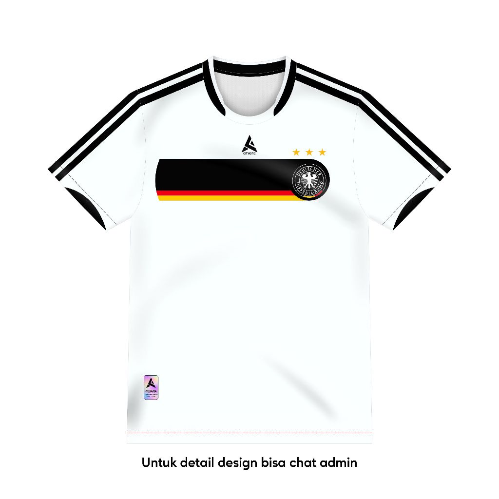 ATHLETIC SPORTWEAR - Jersey Bola Fantasy Jerman 2008-2010 Fullprinting Casual - Atasan