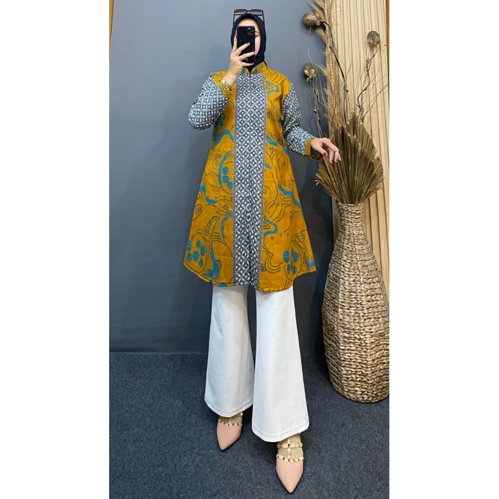 baju batik tunik premium