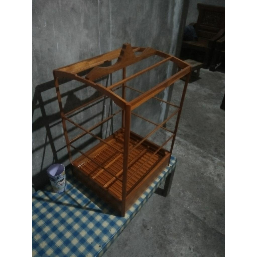 Sangkar Burung Mentahan  Replika Radja Full Kayu Jati ukuran No.2 39*45